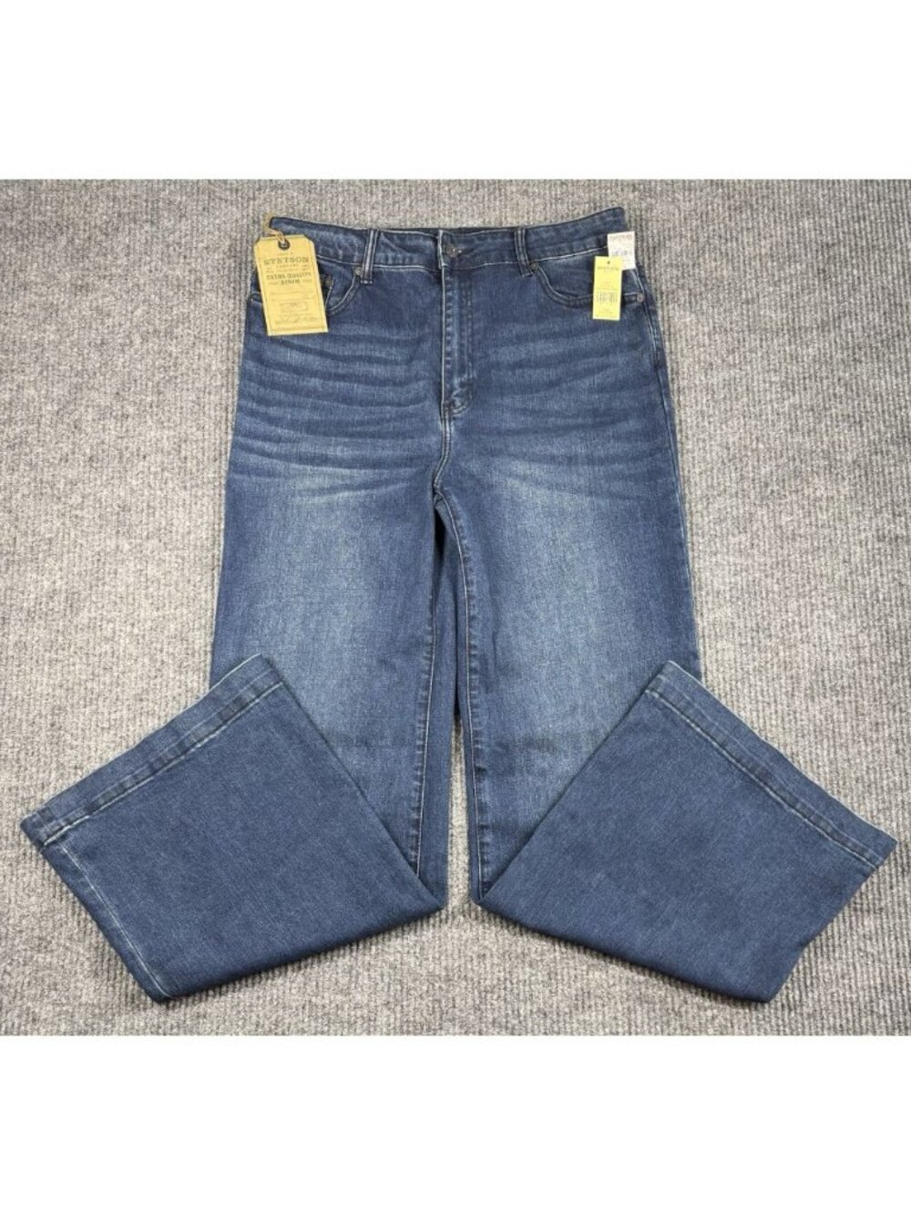 Stetson Wide Leg Jeans Womens 14 Long Blue Medium Wash High Rise Denim NEW